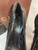 Gucci Black Perforated Leather Peep Toe Heel Pumps 184692