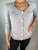 Burberry London Light Gray Blue Soft Cardigan Sweater Top