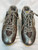 Fendi Silver Leather Brown Nylon Zucca FF Monogram Tennis Shoe Sneakers