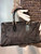 Fendi Black Patent Leather FF Emblem Zucca Purse Bag Vintage