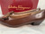 Salvatore Ferragamo Chocolate Brown Gold Bow Vara Grossgrain Leather Heels