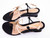 Fendi Black/White/Mute Gold Bow Thong Sandals