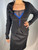 Ermanno Scervino Black Corset like  Ribbed Metal Clasp Sweater Cardigan