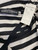 Dolce & Gabbana Black & White Striped Asymmetrical Top