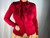 Moschino Cheap & Chic Raspberry Colored Cardigan with Built in Neck Scarf