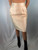 Blumarine Ivory Beige Gold Silky Pocket Skirt NWT