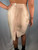 Blumarine Ivory Beige Gold Silky Pocket Skirt NWT