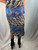 Missoni Metallic Blue Multicolor Marine Pattern Skirt