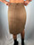 Emporio Armani Tan & Brown Herringbone Pattern Wool Skirt