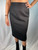 Valentino Miss V Black Wool Blend Knee Length Skirt