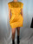 Love Moschino Mustard Yellow Sash Belt Pocket Dress