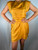 Love Moschino Mustard Yellow Sash Belt Pocket Dress