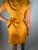 Love Moschino Mustard Yellow Sash Belt Pocket Dress