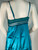 La Perla Teal Blue Silk Embroidered Mesh Chemise Dress