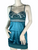 La Perla Teal Blue Silk Embroidered Mesh Chemise Dress