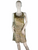 Valentino Boutique Ivory Blue Gold Silver Metallic Sequins Low Back Silk Cocktail Dress