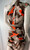 Blumarine Brown Tan Orange One Shoulder Knit Camo Dress SS 2010