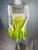 Moschino Cheap & Chic White Green Watercolor Grass Flare Dress