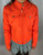Versace Sport Orange Embroidered Hummingbird Light Shirt
