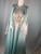 Christian Dior Lingerie Mint Green Blue Polka Dot Gown & Robe Set