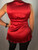 Jean Paul Gaultier Red Chainlink V Neck Sleeveless Blouse