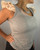 Diane von Furstenberg Soft Gray Tank Top Tan Ruffle Shoulders