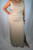 Armani ruched maxi tan beige dress