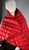 Moncler red quilted blanket scarf