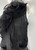 Giorgio Armani Black Ruffle Detail Sheer Silk Blouse