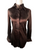 D&G chocolate brown silk long sleeve top