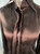 D&G chocolate brown silk long sleeve top