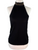 Versace greek Key embellished black high neck top