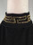Versace greek Key embellished black high neck top