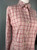 Barbour pink & tan plaid long sleeve top