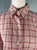 Barbour pink & tan plaid long sleeve top