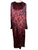 Aglini silk maxi navy&red dress
