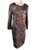 Etro forest green floral bodycon dress