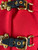 Miu Miu Red Pea Coat Gold & Leather Embellishments