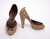 Gucci pinecone print sandal heels