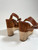 Hogan Cognac Suede Wedges