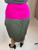 Krizia Pink and Gray Silk Skirt