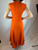 Byblos Tangerine/Orange Maxi Ruffled Dress