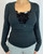 Armani Jeans Black Sequined Long Sleeve Top