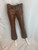 Roberto Cavalli  Leather Cognac Lace Up Pants with Snake Emblem