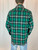 Men's Valentino Green/Gray/White Flannel Long Sleeve Button Up