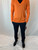Ermanno Scervino Orange Lightweight V-Neck Sweater
