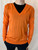 Ermanno Scervino Orange Lightweight V-Neck Sweater