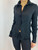 Just Cavalli Black Crinkly Button Up Blouse