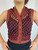 Romeo Gigli Vintage Red Orange Net Buttoned Vest