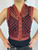 Romeo Gigli Vintage Red Orange Net Buttoned Vest